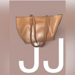 Madewell Elegant Tan Leather Tote Bag